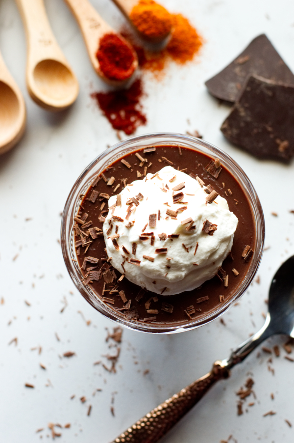 Dark Chocolate Chili Pots de Creme